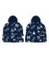 HARRY POTTER - Allover Symbols Pom Cuff Beanie Navy Blue